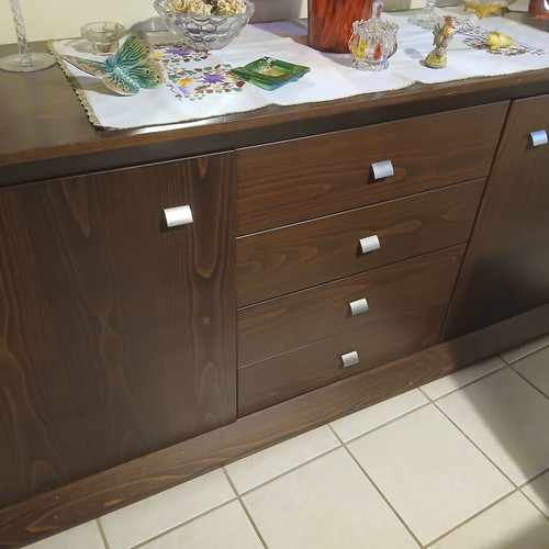 Buffet with drawers and cabinets made of beech wood, Italian, like new