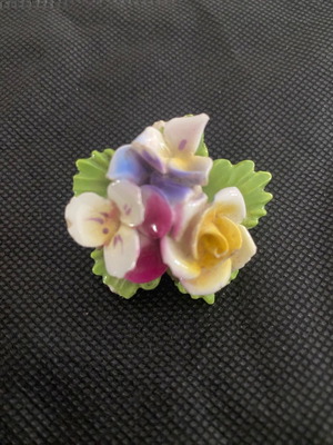 Colorful flower pin used