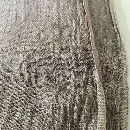 Scarf used with fringes, green gray
