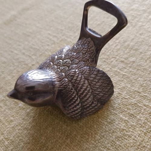 Bird bottle opener like new stainless steel, 9 cm length