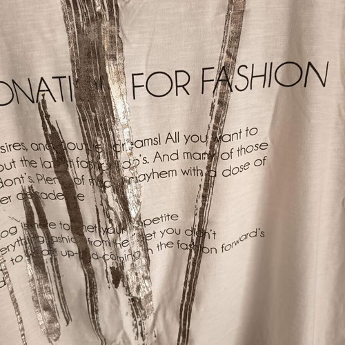Shine 2gether women's blouse used, size M/L, white with silver