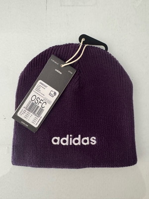 Adidas kids purple beanie new, size S