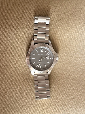 Tommy Hilfiger wristwatch with grey and silver case and bracelet