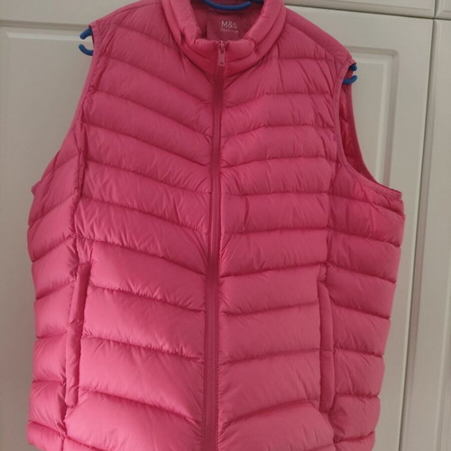 Marks & Spencer sleeveless jacket like new, pink, size 18