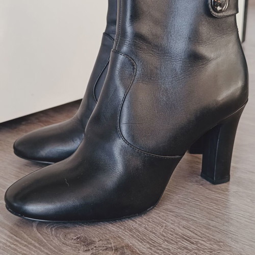 Cafenoir ankle boots new, leather, size 40, 9cm heel