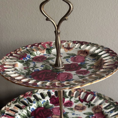 Limoge porcelain etagere used