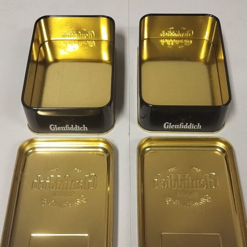 Glenfiddich metal boxes used, set of 2 pieces