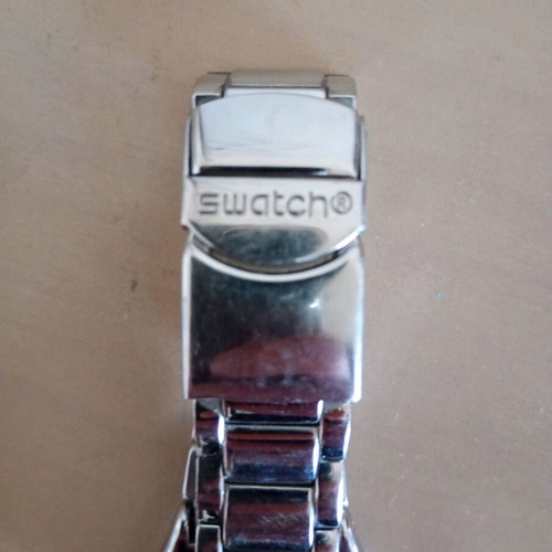 Swatch Pinkaround wristwatch women's like new, pink and silver