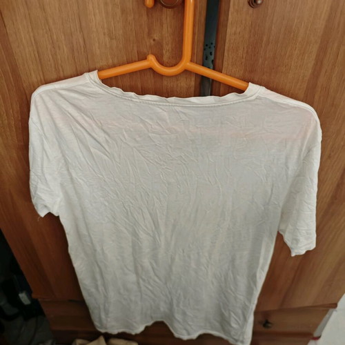 Men's blouse M/L used, white and beige