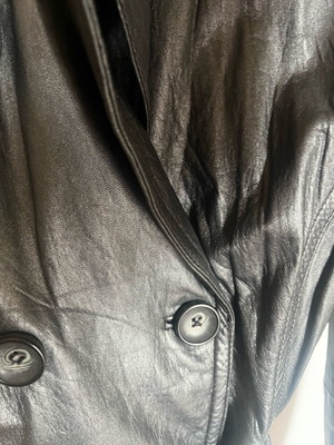 Iso leather jacket like new, charcoal color with belt