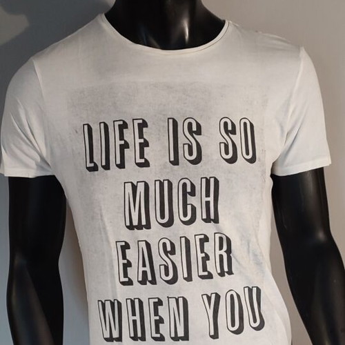 Bershka white T-shirt size M with letters