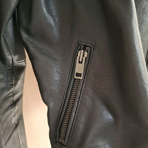 Diesel leather jacket used, size Small, black