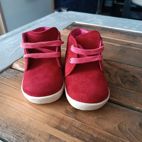 Falcotto baby red leather shoes new, size 19