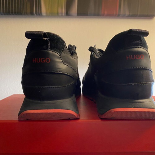Hugo Boss Icelin Runn sneakers size 43, black-red, like new