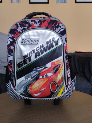 Lightning McQueen school trolley bag used