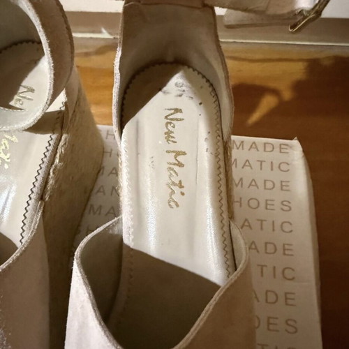 New Matic nude beige espadrilles with suede look, like new