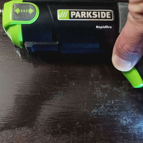 Parkside electric screwdriver used with full bit set, no charger