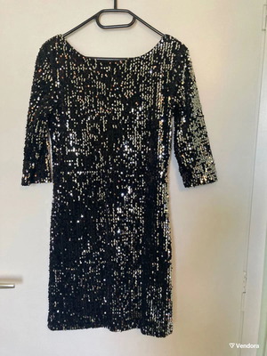Black sequin mini dress Heidi Klum new