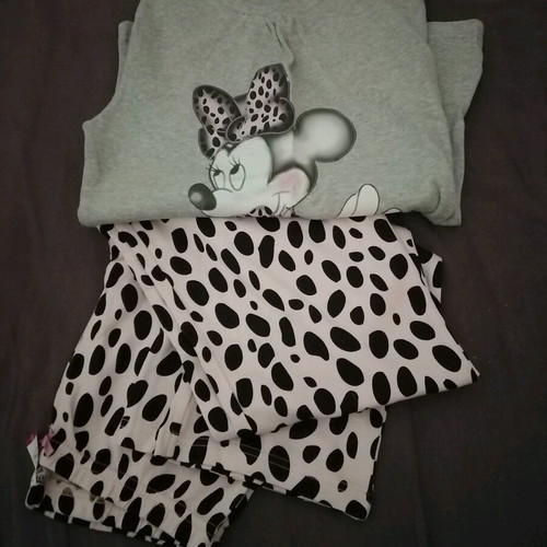 Disney pajamas new for girls 11-12 years gray pink