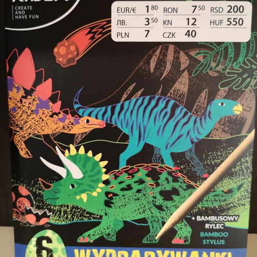 Kidea Scratch Art Dinosaur Creativity Kit new