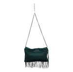 Wings shoulder bag green python leather with fringes used