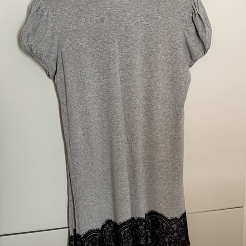 Dress with lace hem, size S, gray, used, Charly