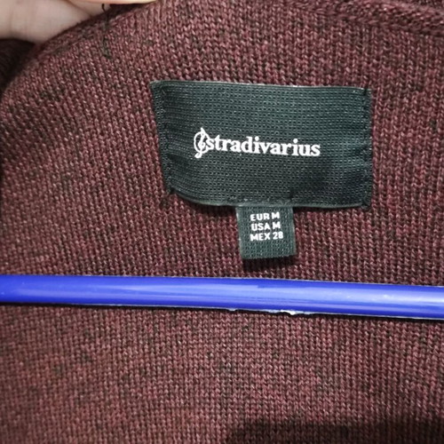 Stradivarius cardigan long burgundy like new, size M