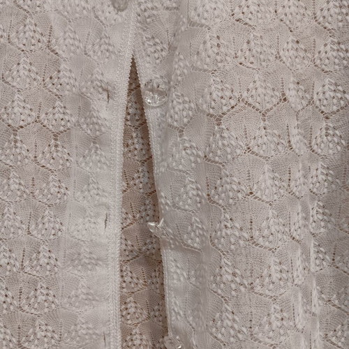 Women's lace short-sleeve shirt like new, white, size L