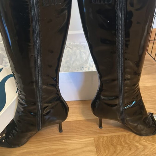 Guess leather boots black size 37 new