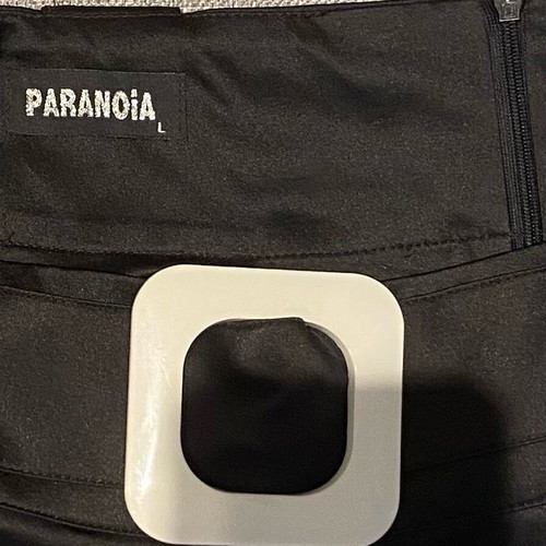 Paranoia Black Mini Skirt like new, size L with wide belt