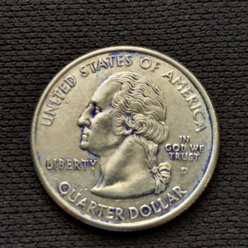 1/4 Dollar 2002 coin from USA used