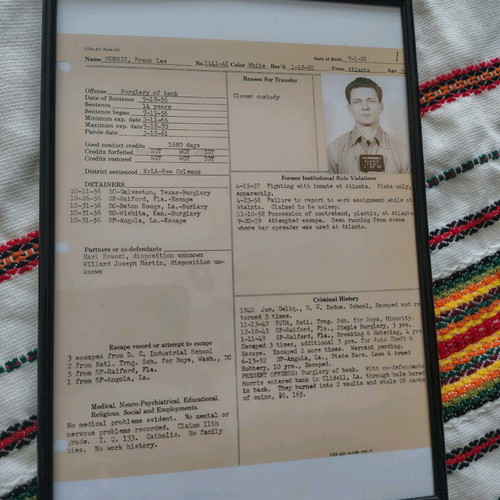 The Dossier of Frank Lee Morris from Alcatraz