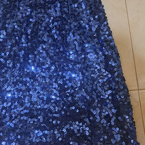 Blue sequin dress like new, short and tight, size S
