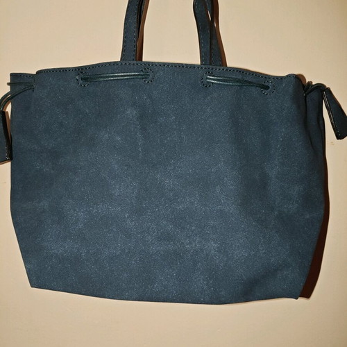 Women's crossbody bag with suede texture new, blue