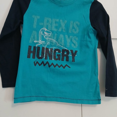 Lupilu T-Rex shirt used, size 116 cm, blue