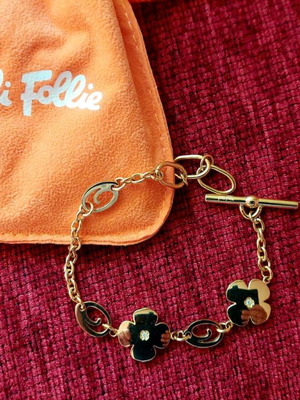 Folli Follie bracelet new with flower motif and zirconia
