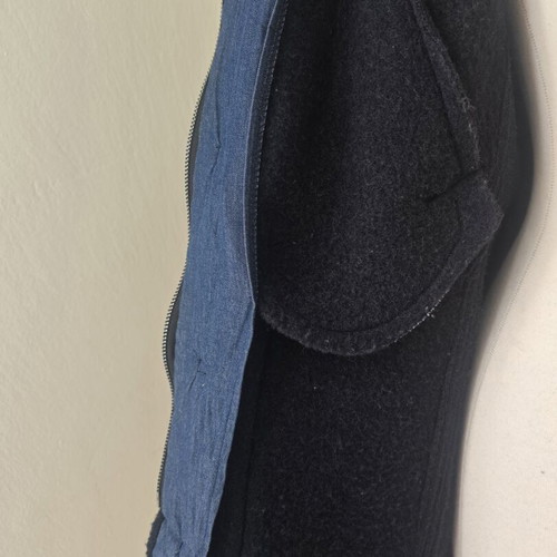 Montgomery coat used, 52% wool, blue, size M