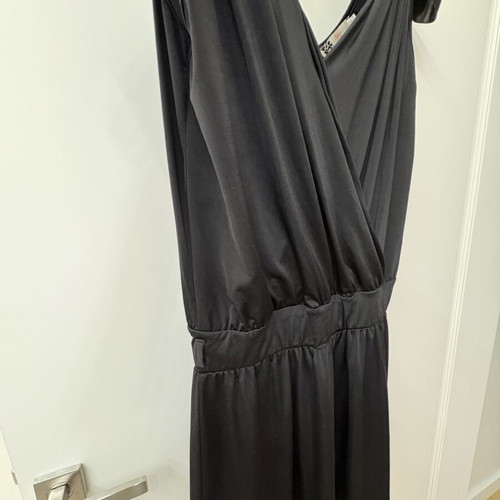 Black one-piece shorts jumpsuit like new, size S