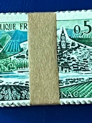 French stamps pack of about 50, like new, vineyard landscape 0.50F
