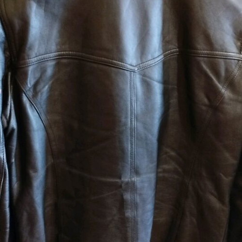 Leather men's jacket vintage used size 48