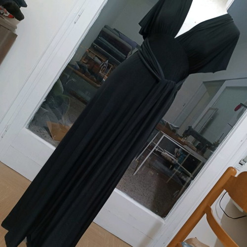 Black long versatile dress new, size S-M