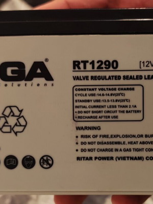 Μπαταρίες Vega RT 1290 μεταχειρισμένες, πακέτο 30, ενός χρόνου