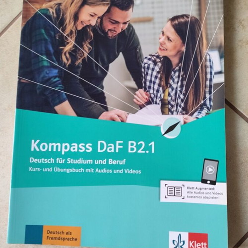 Kompass DaF B2.1 German Learning Book like new with Kursbuch and Arbeitsbuch