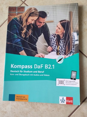 Kompass DaF B2.1 German Learning Book like new with Kursbuch and Arbeitsbuch