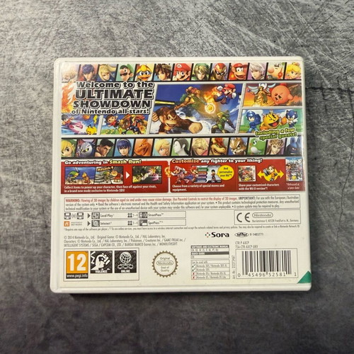 Nintendo 3DS Super Smash Bros Original Case and Manual used without game