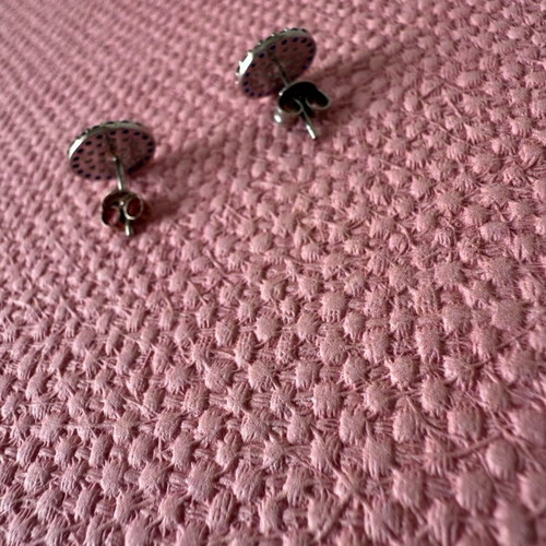 Evil eye stud earrings 925 silver new, blue and silver