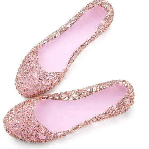 Kids Jelly Shoes Slip On Crystal Soft Beach Size 36 New