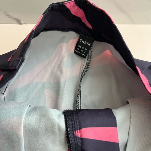 Shein Cargo Pants XS New Pink Black Camouflage