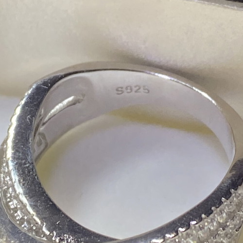 Silver handmade ring 925 with zircon stones new