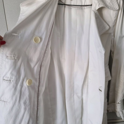 Zara off white trench coat with belt size L used